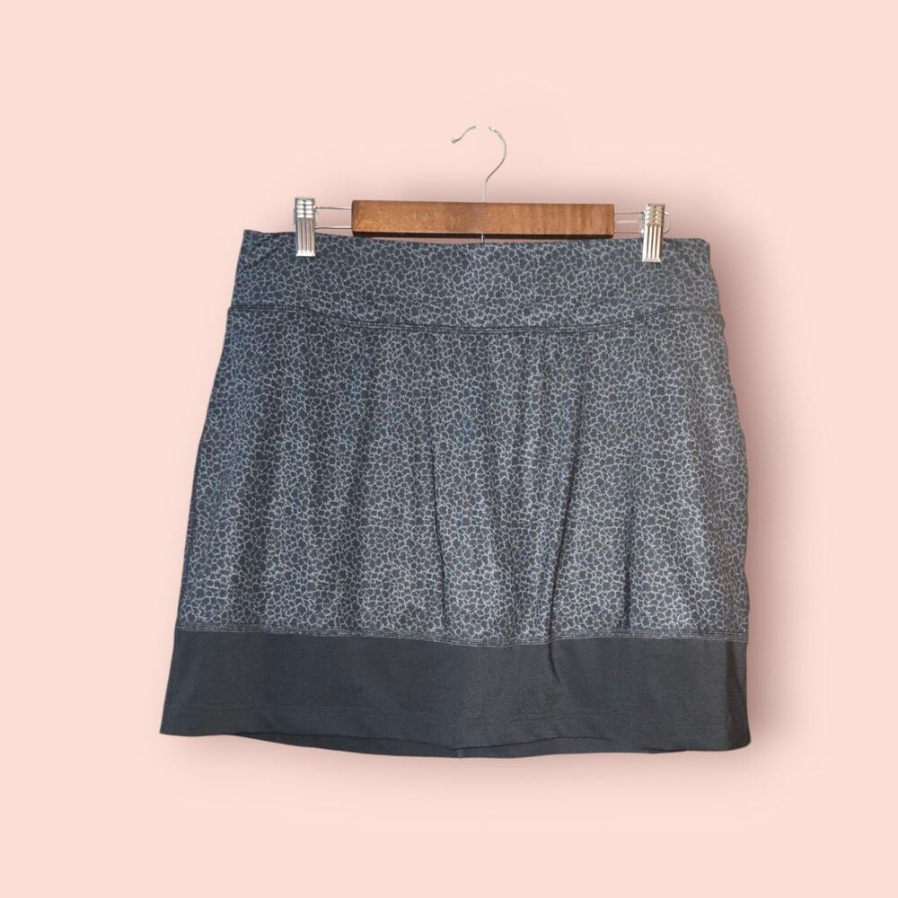 Columbia Whispering Lakes Knit Skirt Black And Gray Women's Large